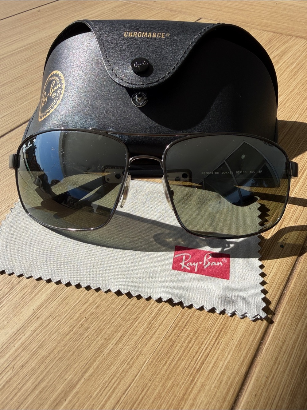 Ray-Ban Chromance Aviator Sunglasses - Black Frame